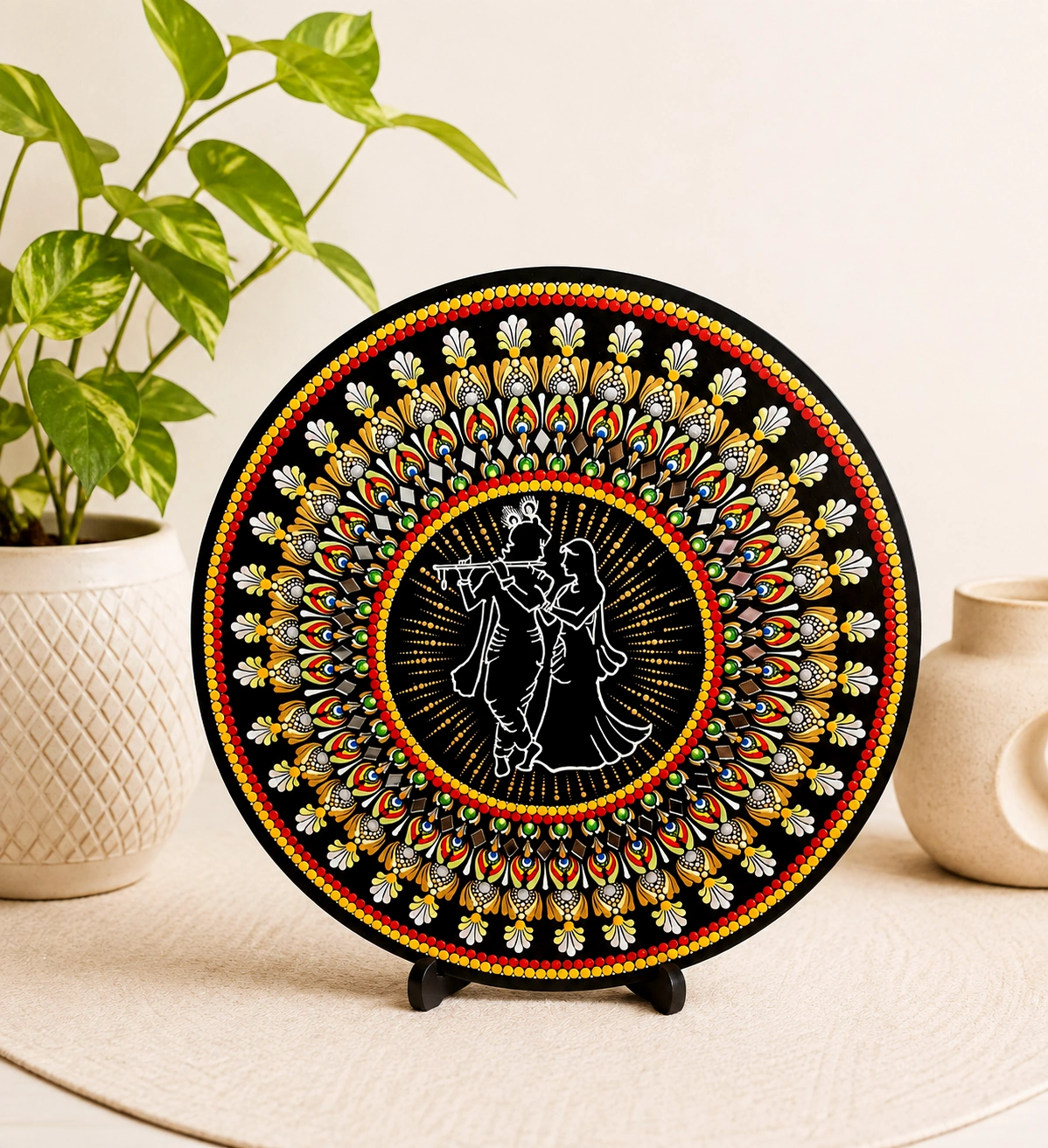 Customized hand painted Dot Mandala art by Rupali Dighe, Praka Art Mumbai