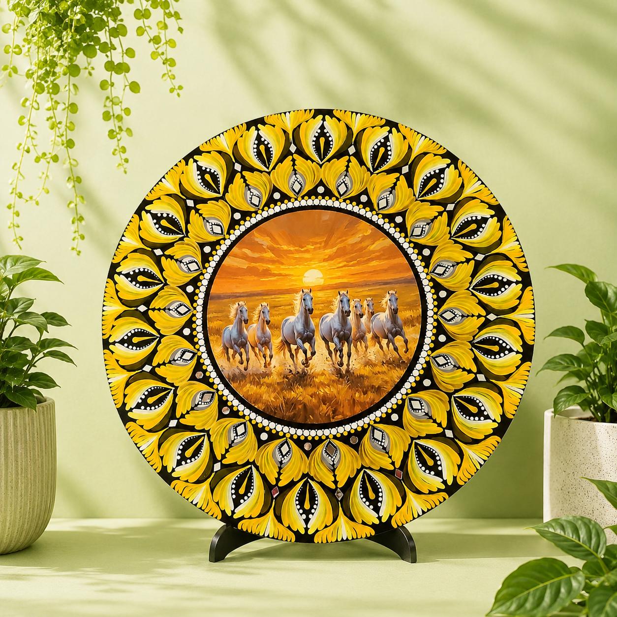 Premium hand painted Dot Mandala wall decor by Rupali Dighe, Praka Art