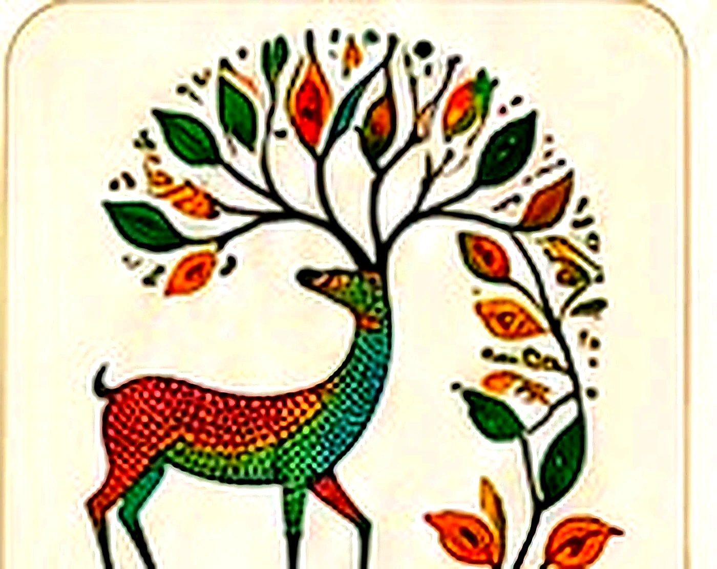 Gond Art inspired illustration